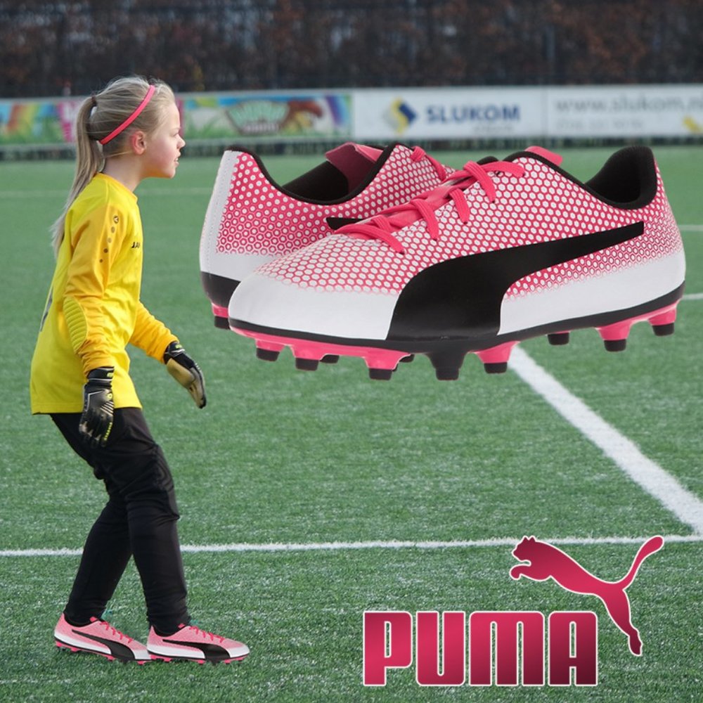 Puma Kids Spirit FG Jr Soccer Shoes Girls' Sneakers Pink